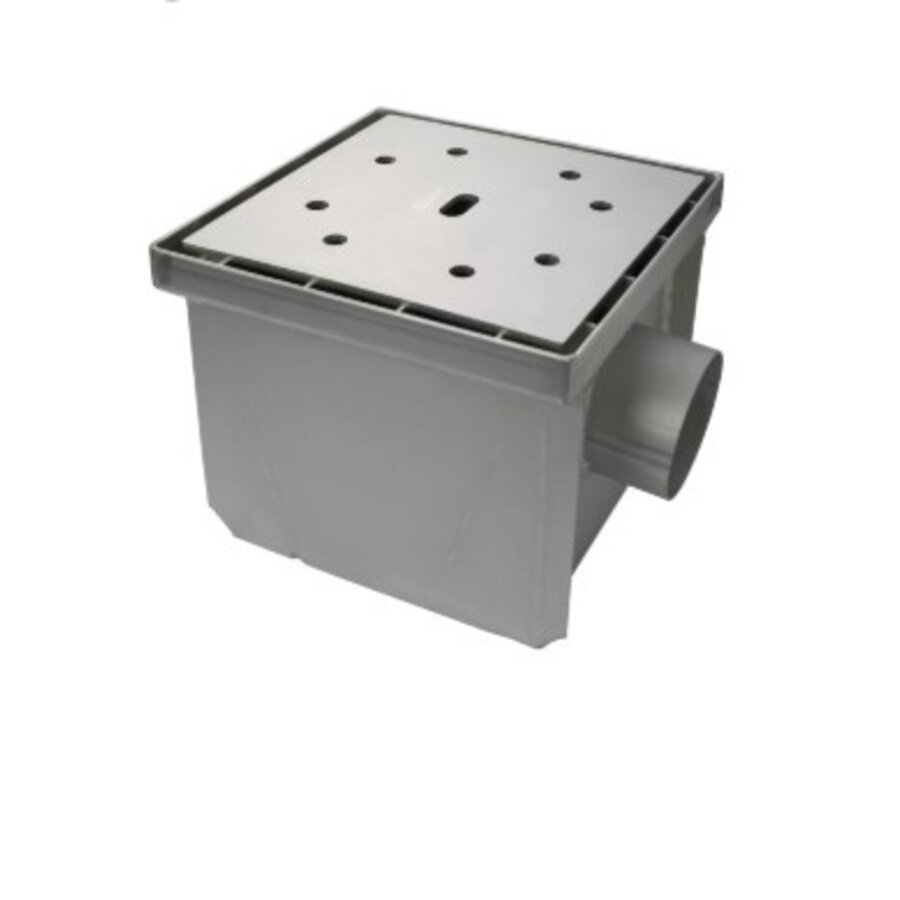Industrial floor drain stainless steel 304 300 x 300 mm 250 mm Capacity (max.): 4.00 l/s