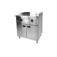 Profi Induktionskochfeld Backblech Elektro Chrom Doppel 80*70*98cm