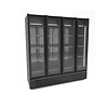 REFRIGERATOR 4 GLASS DOORS BLACK