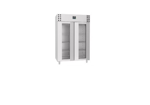  Combisteel Refrigerator stainless steel glass door mono block 140 cm * 81 cm * 205 cm 