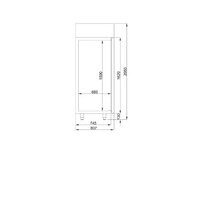 Koelkast rvs glasdeur mono block 140 cm * 81 cm * 205 cm