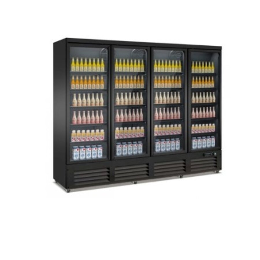 Kühlschrank 4 Glastüren schwarz ceb 250 cm * 70 cm * 205 cm
