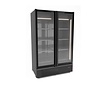Combisteel Réfrigérateur 2 portes vitrées noir 127 cm * 79 cm * 214 cm