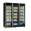 Combisteel Refrigerator with 3 glass doors, black, 168 cm * 60 cm * 198 cm Combisteel Refrigerator with 3 glass doors, black, 168 cm * 60 cm * 198 cm