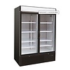 Combisteel Refrigerator with 2 glass doors, black, 120 cm * 72 cm * 206 cm Combisteel Refrigerator with 2 glass doors, black, 120 cm * 72 cm * 206 cm