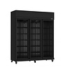 Combisteel Refrigerator with 3 glass doors, black, 165 cm * 59 cm * 200 cm Combisteel Refrigerator with 3 glass doors, black, 165 cm * 59 cm * 200 cm