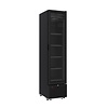 Combisteel Beverage refrigerator with 1 glass door, black, 45 cm * 65 cm * 202 cm