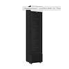 Combisteel Beverage refrigerator with 1 glass door, black, 45 cm * 49 cm * 202 cm