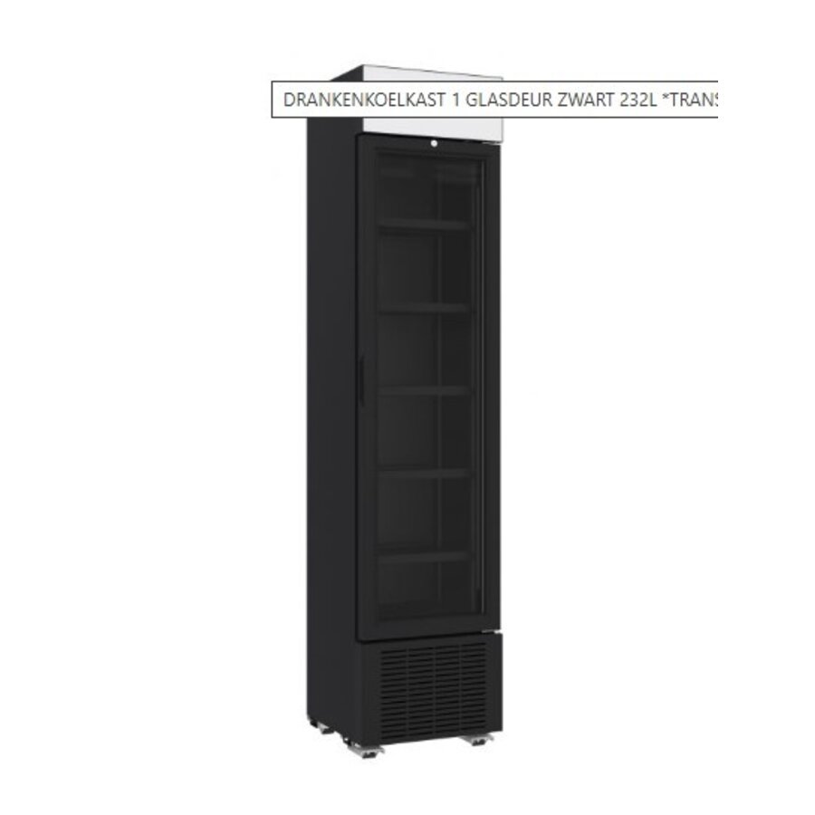 Getränkekühlschrank mit 1 Glastür, schwarz, 45 cm * 49 cm * 202 cm