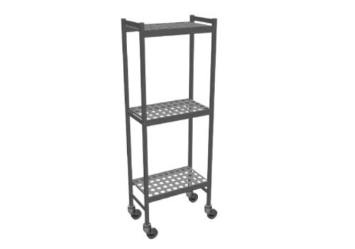  Fermostock Chariot à crémaillère 6611 - 660 x 360 x 1792 mm (l x p x h) - 3 niveaux 