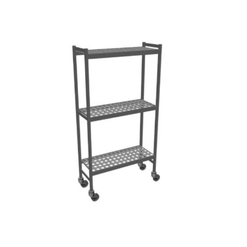  Fermostock Chariot à crémaillère 6611 - 780 x 360 x 1792 mm (l x p x h) - 3 niveaux 