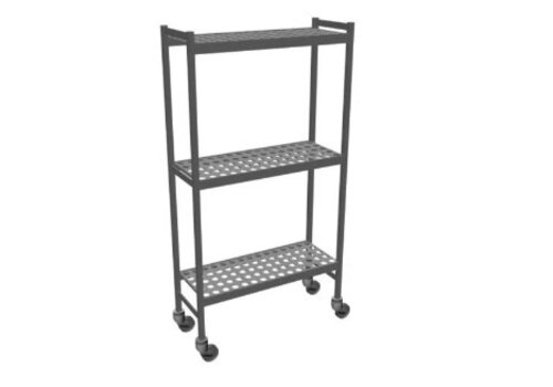  Fermostock Chariot à crémaillère 6611 - 900 x 360 x 1792 mm (l x p x h) - 3 niveaux 