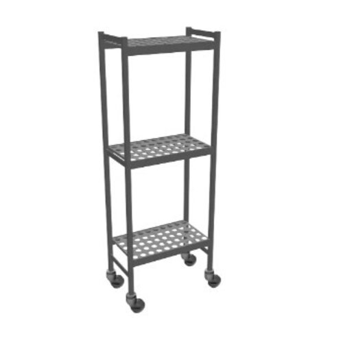  Fermostock Chariot à crémaillère 6611 - 660 x 360 x 1792 mm (l x p x h) - 3 niveaux 