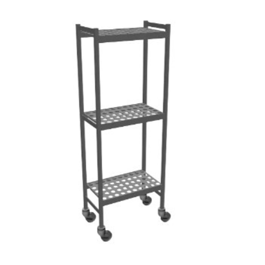 Chariot à crémaillère 6611 - 660 x 360 x 1792 mm (l x p x h) - 3 niveaux