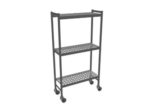  Fermostock Rack trolley 6611 - 780x360x1792 mm. (wxdxh) - 3 floors 