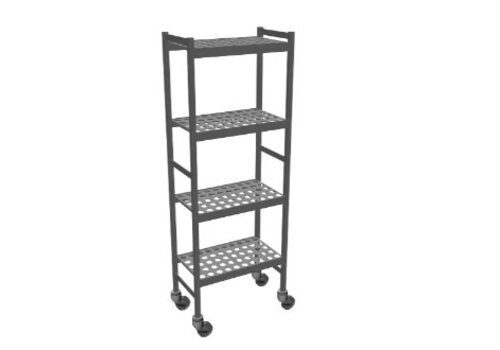  Fermostock Rack trolley 6611 - 660x360x1792 mm. (wxdxh) - 4 floors 