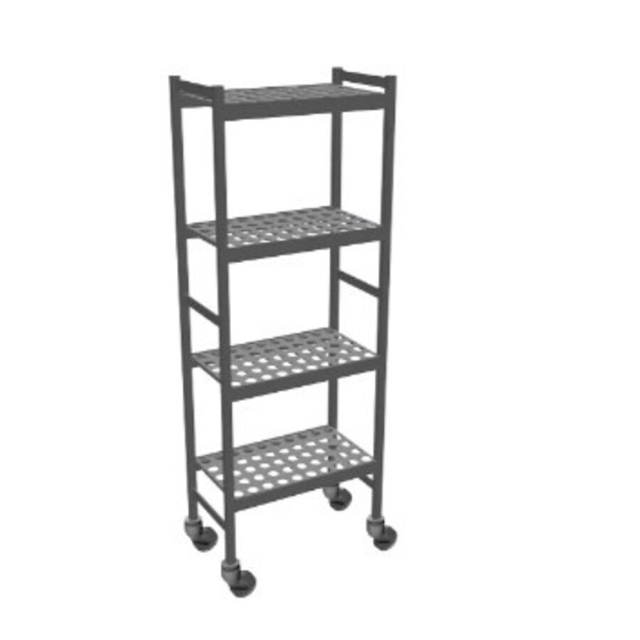 Rack trolley 6611 - 660x360x1792 mm. (wxdxh) - 4 floors