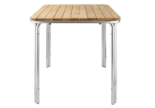  Bolero stapelbare tafel 70cm vierkant essen/aluminium poten 