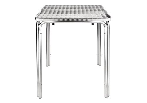 Bolero Table de patio carrée en acier inoxydable 60 cm 