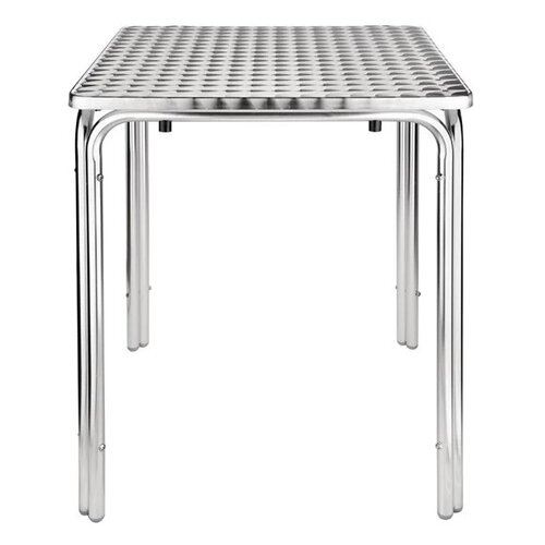  Bolero Table de patio carrée en acier inoxydable 60 cm 