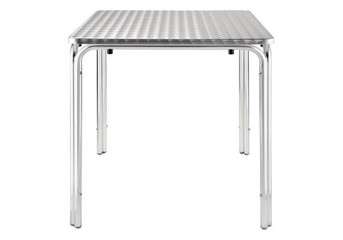  Bolero Table carrée empilable en acier inoxydable 70 cm 