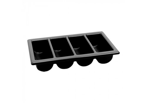  HorecaTraders Cutlery tray Black GN1/1 