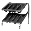 HorecaTraders Cutlery dispensing tray Black GN 1/1