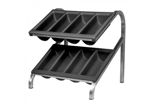  HorecaTraders Besteckausgabeschale Schwarz GN 1/1 