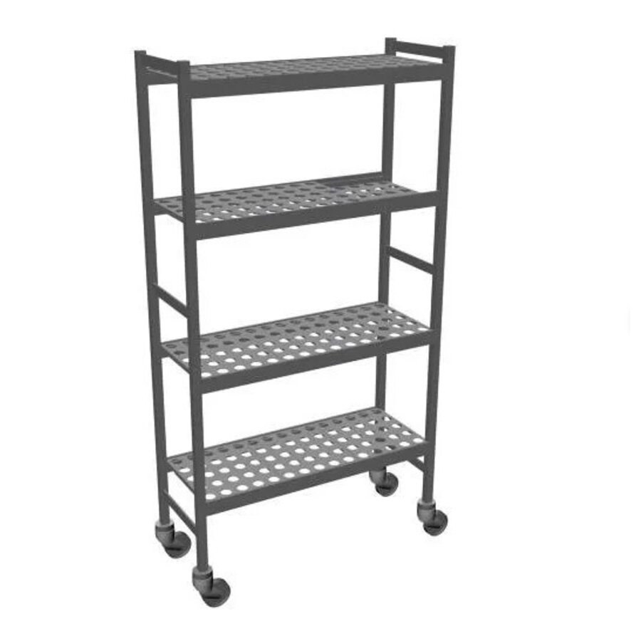 Rack trolley 6611 - 780x360x1792 mm. (wxdxh) - 4 floors