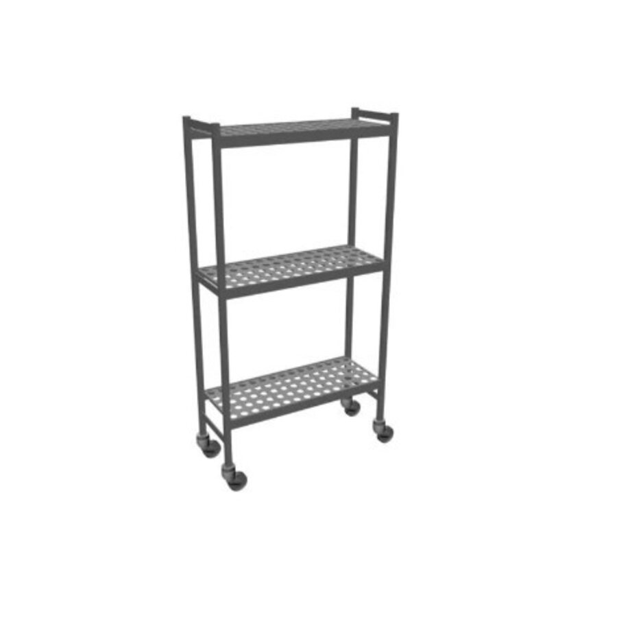 Rack trolley 6611 - 1080x360x1792 mm. (wxdxh) - 3 floors