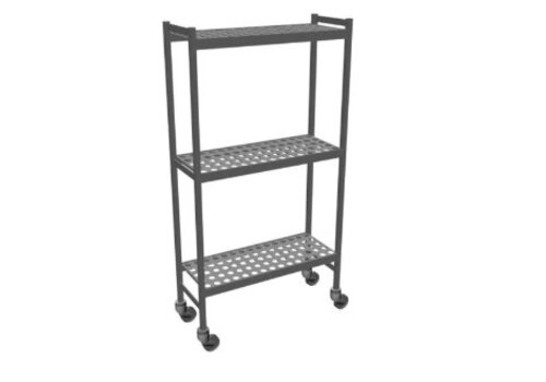  Fermostock Chariot à crémaillère 6611 - 1200 x 360 x 1792 mm (l x p x h) - 3 niveaux 