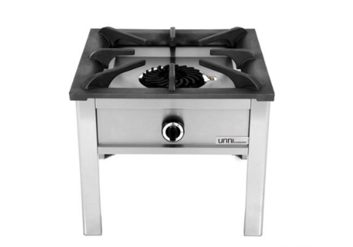  HorecaTraders Profi-Gasbrenner Edelstahl | 10 kW | 50(B)x50(T)x53(H)cm 