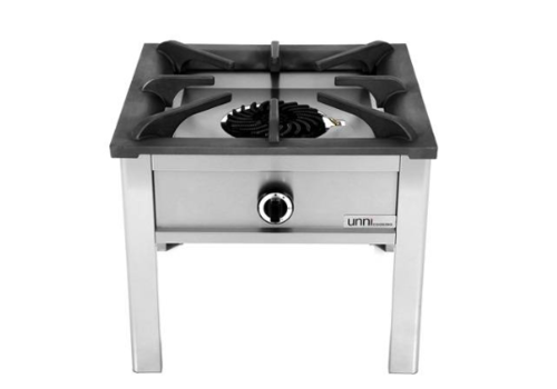 HorecaTraders Schwachgasbrenner Edelstahl | 12 kW | 60 (B) x 60 (T) x 55 (H) cm 
