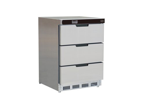  Combisteel Réfrigérateur de table | Acier inoxydable | +2/+8°C | 3 tiroirs | 600x605x810 