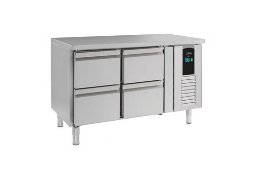  Combisteel Établi réfrigéré | +2/+8°C | Acier inoxydable | 4 tiroirs | 1360 x 700 x 860 (h) 