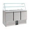 Combisteel gekoelde saladette glasopstand | rvs |3 deurs | +2 / +8°C | 1365x700x850 Combisteel gekoelde saladette glasopstand | rvs |3 deurs | +2 / +8°C | 1365x700x850