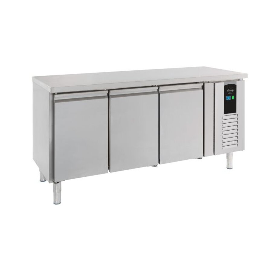 Établi réfrigéré | 3 portes | Inox | +2/+8 °C | 1795 x 700 x 860 | Label A