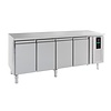 Combisteel Établi réfrigéré | 4 portes | Inox | +2/+8 °C | 2230 x 700 x 860 | Étiquette A