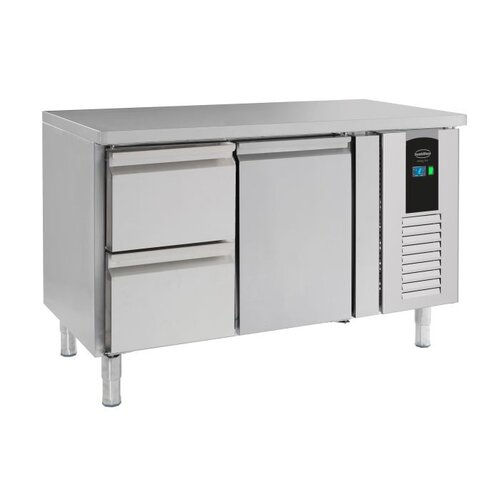  Combisteel refrigerated workbench energy line | 1 door 2 drawers | 1360x700x860 | +2/+8°C | B label 