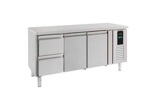  Combisteel Energy Line refrigerated workbench | 2 doors, 2 drawers | 1360x700x860 | +2/+8°C | Stainless steel | B label 