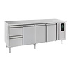 Combisteel Établi réfrigéré | 3 portes, 2 tiroirs | 2230 x 700 x 860 | inox | +2/+8 °C | Label B
