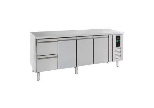  Combisteel refrigerated workbench | 3 doors, 2 drawers | 2230x700x860 | stainless steel | +2/+8°C | B label 