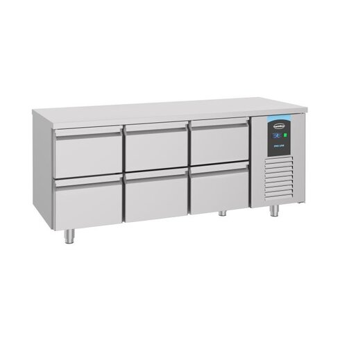  Combisteel Gekühlte Werkbank | 6 Ladeplätze | 1865 x 700 x 850 mm | A-Etikett 