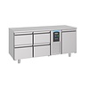 HorecaTraders Refrigerated workbench | 4 drawers | 1 door | 178.5x70x85 cm