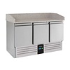 Pizza workbench | 3 doors | Evaporator | A-label | 140x70x102 cm