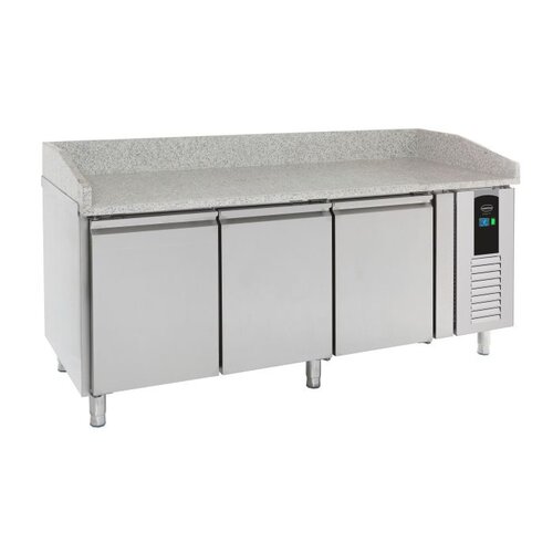  HorecaTraders Pizza workbench | 3 doors | 202x80x100 | A Label 