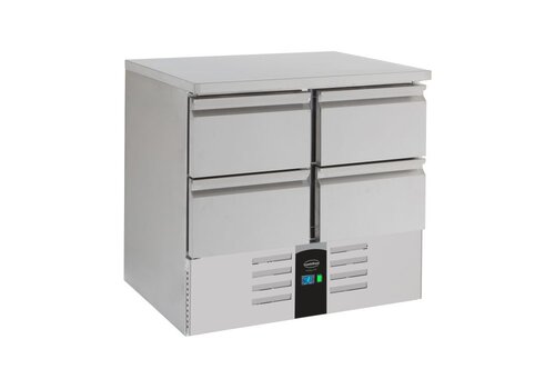  HorecaTraders Horeca Koelwerkbank | 4 laden | Met verdamper 
