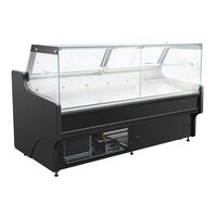 Butcher's counter / display case for forced meat / cheese 133 x 94 x 120 cm