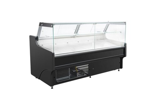  HorecaTraders Butcher's counter / display case for forced meat / cheese 133 x 94 x 120 cm 