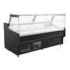 Butcher's counter / display case for forced meat / 195 x 94 x 120 cm